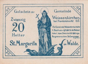 Austria St. Margarita am Walde 20 Heller 19.5.1920-31.12.1920 aUNC