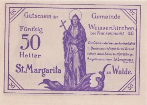 Austria St. Margarita am Walde 50 Heller 19.5.1920-31.12.1920 aUNC