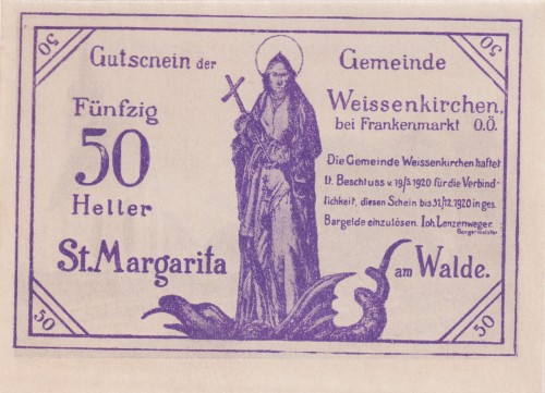 St. Margarita am Walde 50 Heller 19.5.1920-31.12.1920 A.jpg