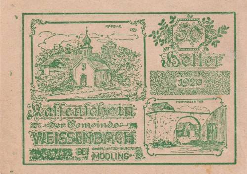 Weissenbach bei Modling 50 Heller 10.6.1920-20.7.1920 AUUNC A.jpg