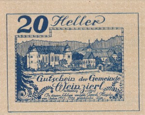 Austria Weinzierl 20 Heller 31.12.1920 aUNC