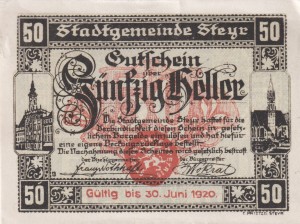 Austria Steyr 50 Heller 10.12.1919-30.6.1920 XF
