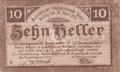 Steyr 10 Heller 4.11.1919-30.6.1920 AUUNC A.jpg