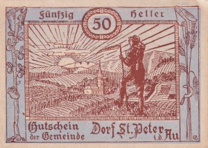 Austria Dorf St. Peter i.d. Au 50 Heller 30.12.1920 AU/UNC