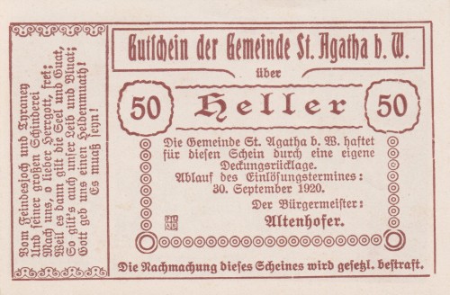 St. Agatha 50 Heller 30.9.1920 A.jpg