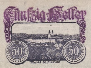 Austria St. Florian 50 Heller 15.3.1920 aUNC