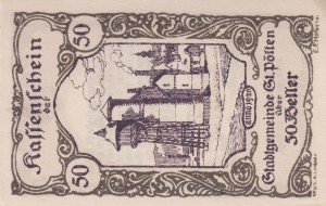 Austria St. Polten 50 Heller 30.6.1920-31.12.1920 AU/UNC