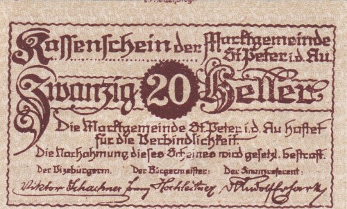 St. Peter i.d. Au 20 Heller 1.4.1921 A.jpg