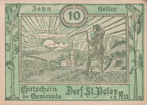 Austria Dorf St. Peter i.d.Au 10 Heller 30.12.1920 AU/UNC