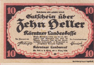 Austria Karntner Landestasse 10 Heller 1.3.1920-31.12.1920 aUNC