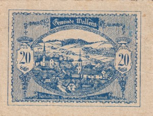 Austria Wallern 20 Heller 31.12.1920 VG