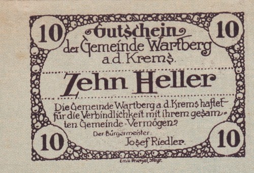 Wartberg a.d. Krems 10 Heller 31.12.1921 A.jpg