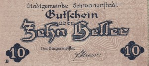 Austria Schwanenstadt 10 Heller 31.12.1921 aUNC