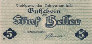 Austria Schwanenstadt 5 Heller 31.12.1921 AU/UNC