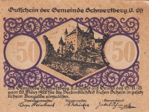 Austria Schwertberg 50 Heller 20.3.1920-31.12.1920 AU/UNC