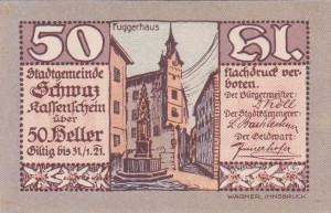 Austria Schwaz i. Tirol 50 Heller 31.1.1921 aUNC