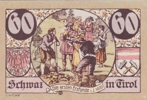 Austria Schwaz i. Tirol 60 Heller 31.1.1921 aUNC