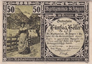 Austria St. Johann i. Pg. 50 Heller 12.5.1920-31.12.1920 XF