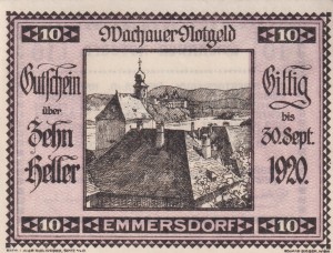Austria Wachauer Emmersdorf 10 Heller 30.9.1920 aUNC