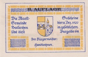 Austria Seekirchen 30 Heller 31.12.1920 aUNC