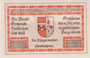 Austria Seekirchen 80 Heller 31.12.1920 UNC