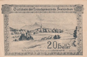 Austria Seekirchen 20 Heller 31.12.1920 AU/UNC