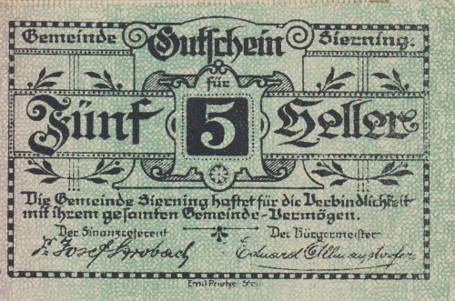 Sierning 5 Heller 20.3.1920- 7.1921 A.jpg