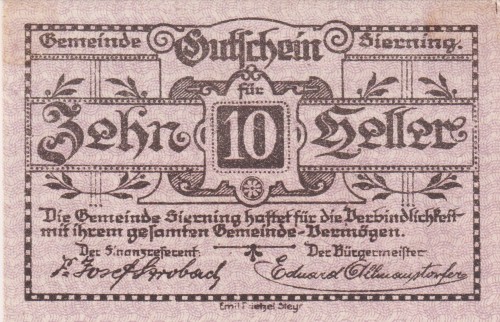 Sierning 10 Heller 20.3.1920- 7.1921 A.jpg