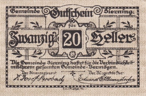 Sierning 20 Heller 20.3.1920- 7.1921 A.jpg