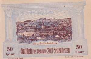 Austria Dorf Seitenstetten 50 Heller 20.12.1920 XF