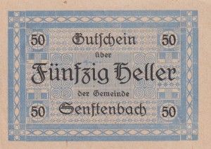 Austria Senftenbach 50 Heller 28.5.1920-31.12.1920 aUNC