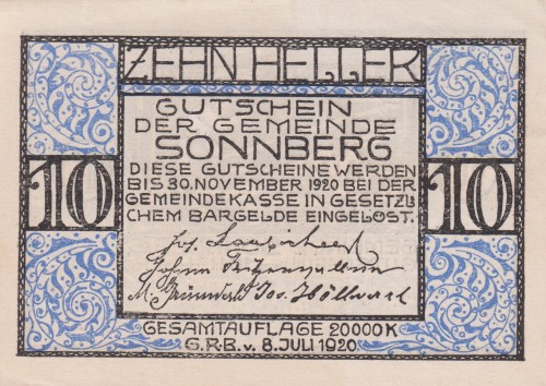Sonnberg 10 Heller 8.7.1920-30.11.1920 A.jpg