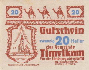 Austria Timelkam 20 Heller 1.4.1920 AU/UNC