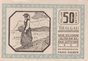 Austria Thalgau 50 Heller 9.1920 XF