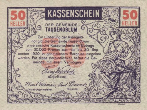 Tausendblum 50 Heller 30.9.1920 A.jpg