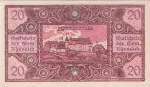 Austria Utzenaich 20 Heller 31.12.1920 aUNC