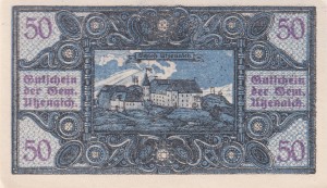 Austria Utzenaich 50 Heller 31.12.1920 AU/UNC
