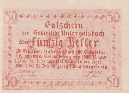 Untergaisbach1 50 Heller 29.5.1920-31.12.1920 R.jpg