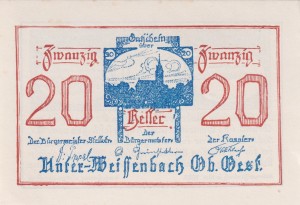 Austria Unterweissenbach 20 Heller 12.5.1920 AU/UNC