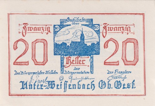 Unterweissenbach 20 Heller 12.5.1920 A.jpg