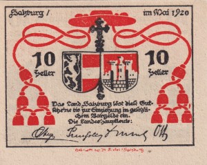 Austria Salzburg 10 Heller 5.1920 aUNC