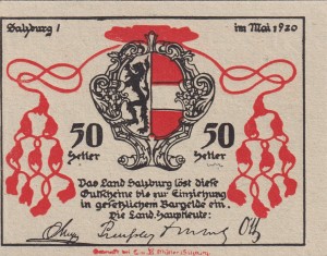 Austria Salzburg 50 Heller 5.1920 aUNC