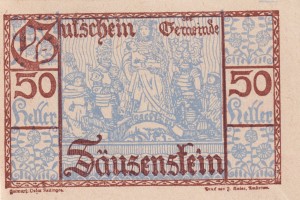 Austria Sausenstein 50 Heller 30.12.1920 AU/UNC
