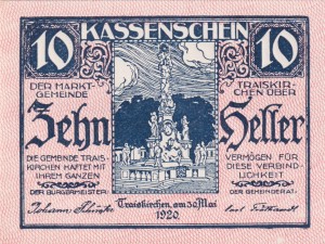 Austria Traiskirchen 10 Heller 30.5.1920-31.5.1921 aUNC
