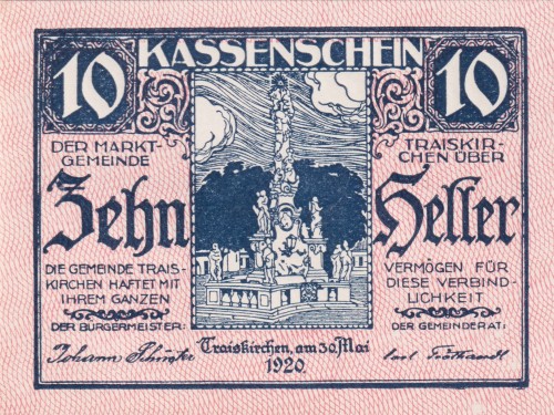 Traiskirchen 10 Heller 30.5.1920-31.5.1921 A.jpg