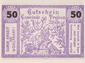 Austria Traisen 50 Heller 1920 AU/UNC