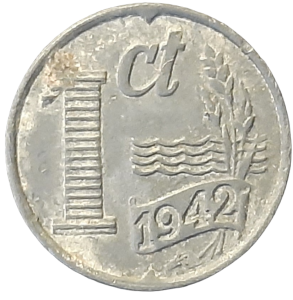 Holandia 1 Cent KM 170 1942 XF