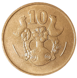 Cypr 10 Centów KM 56.1 1983 UNC