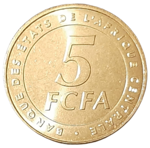 Afryka Centralna 5 Franków KM 18 2006 UNC