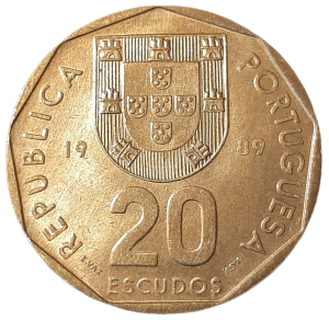 Portugal 20 Escudos KM 634.1 1989 UNC